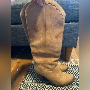 Vintage zodiac western boots size 7 tan